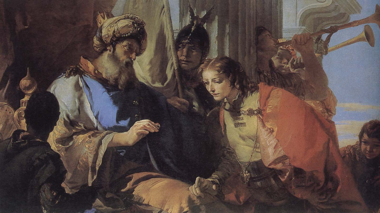 Joseph received the hand of Pharaoh, Central